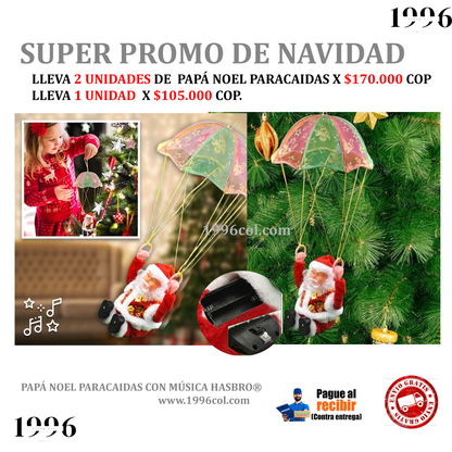 PAPÁ NOEL PARACAIDAS CON MÚSICA HASBRO®